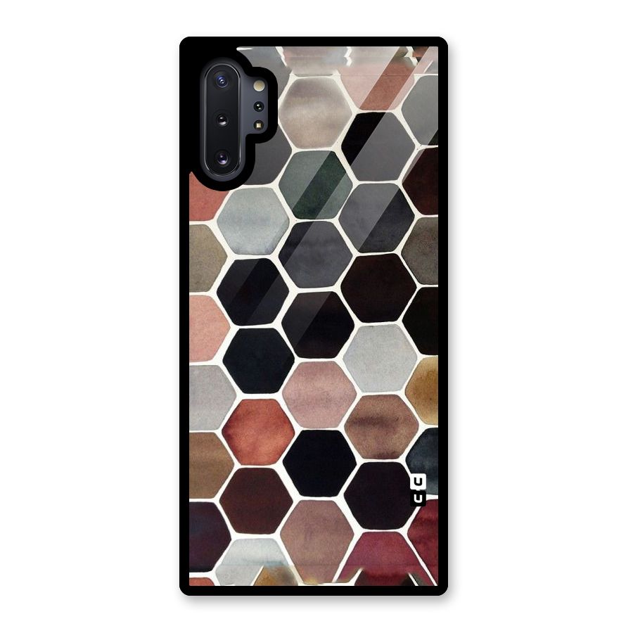 Elite Pastel Hexagons Glass Back Case for Galaxy Note 10 Plus