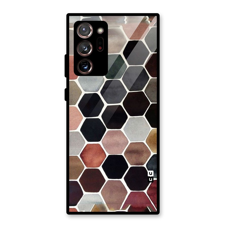 Elite Pastel Hexagons Glass Back Case for Galaxy Note 20 Ultra