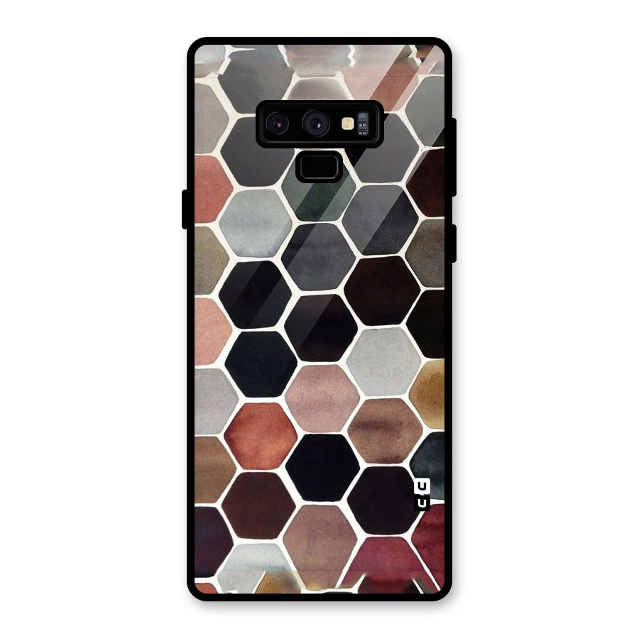 Elite Pastel Hexagons Glass Back Case for Galaxy Note 9