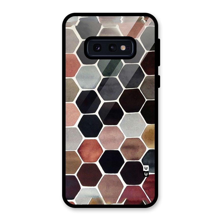Elite Pastel Hexagons Glass Back Case for Galaxy S10e