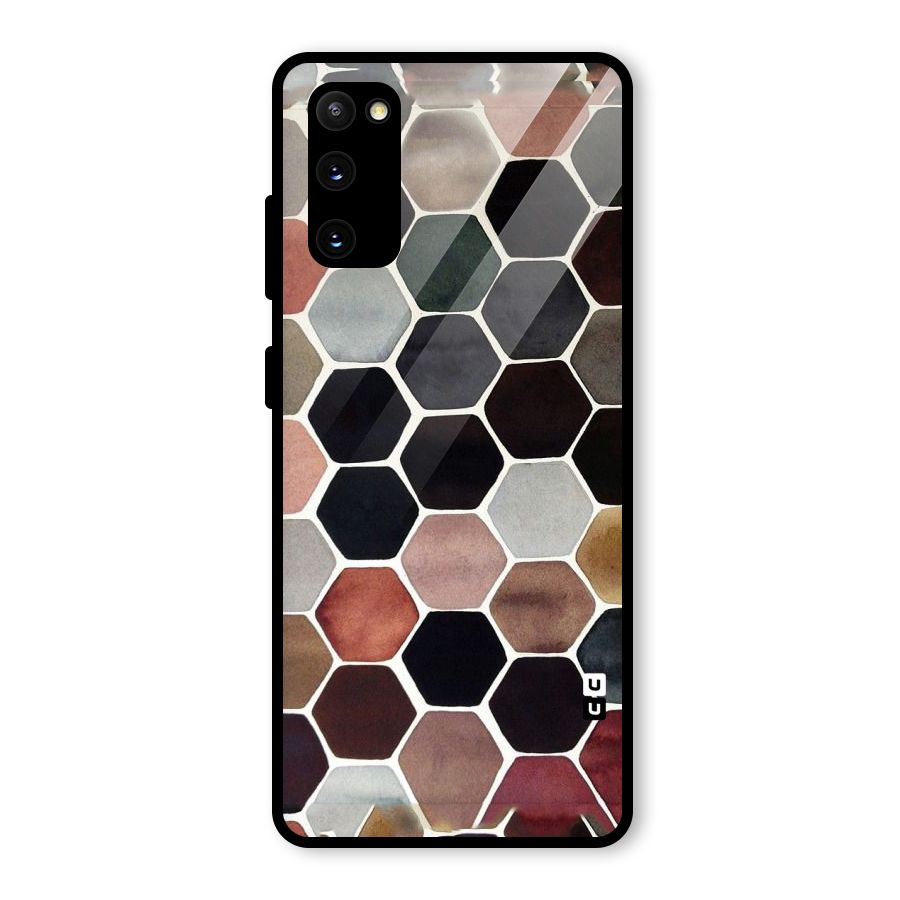 Elite Pastel Hexagons Glass Back Case for Galaxy S20 FE 5G