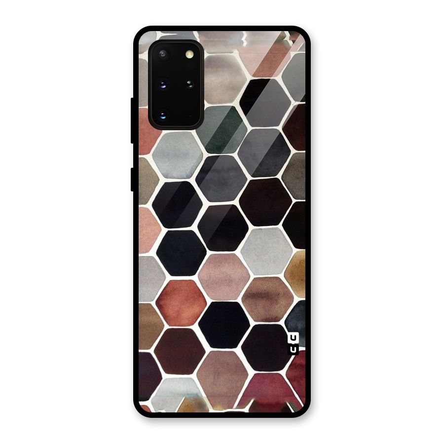 Elite Pastel Hexagons Glass Back Case for Galaxy S20 Plus