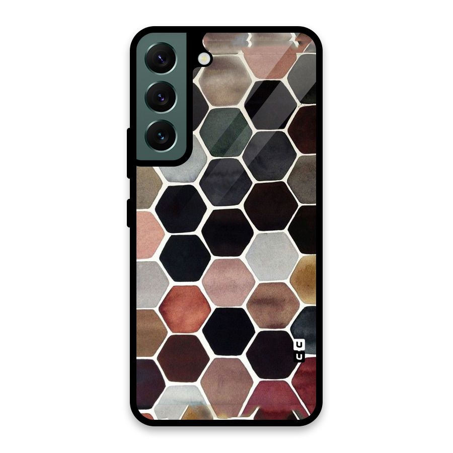 Elite Pastel Hexagons Glass Back Case for Galaxy S22 5G