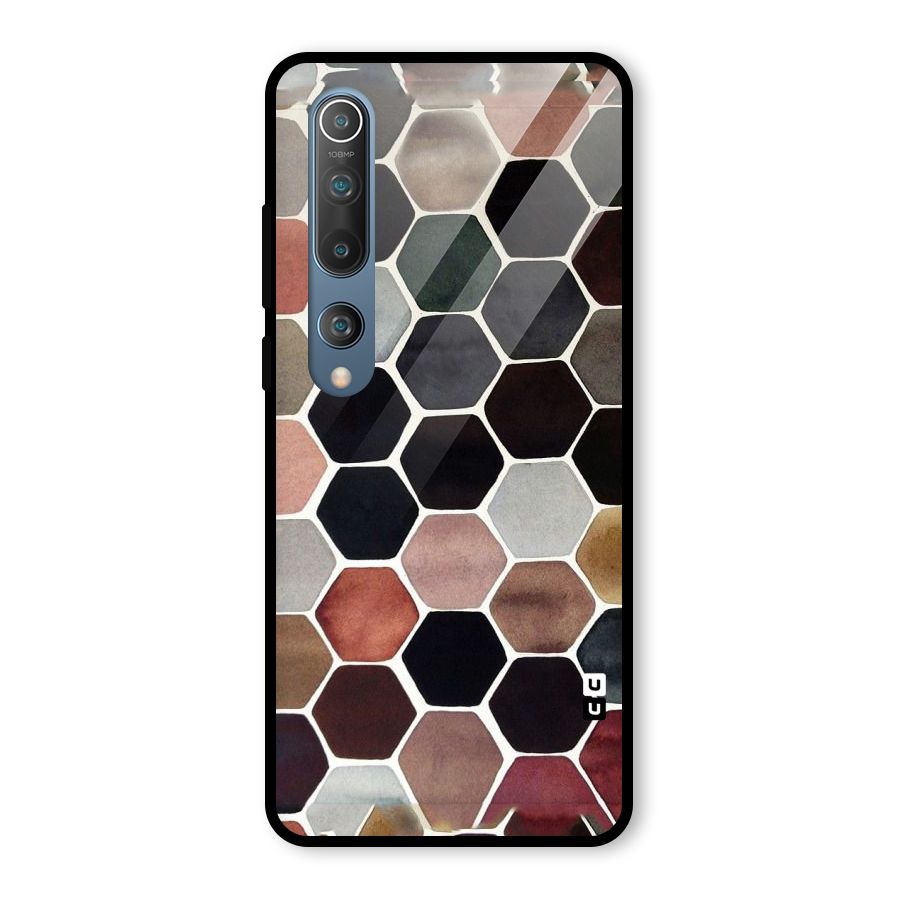 Elite Pastel Hexagons Glass Back Case for Mi 10