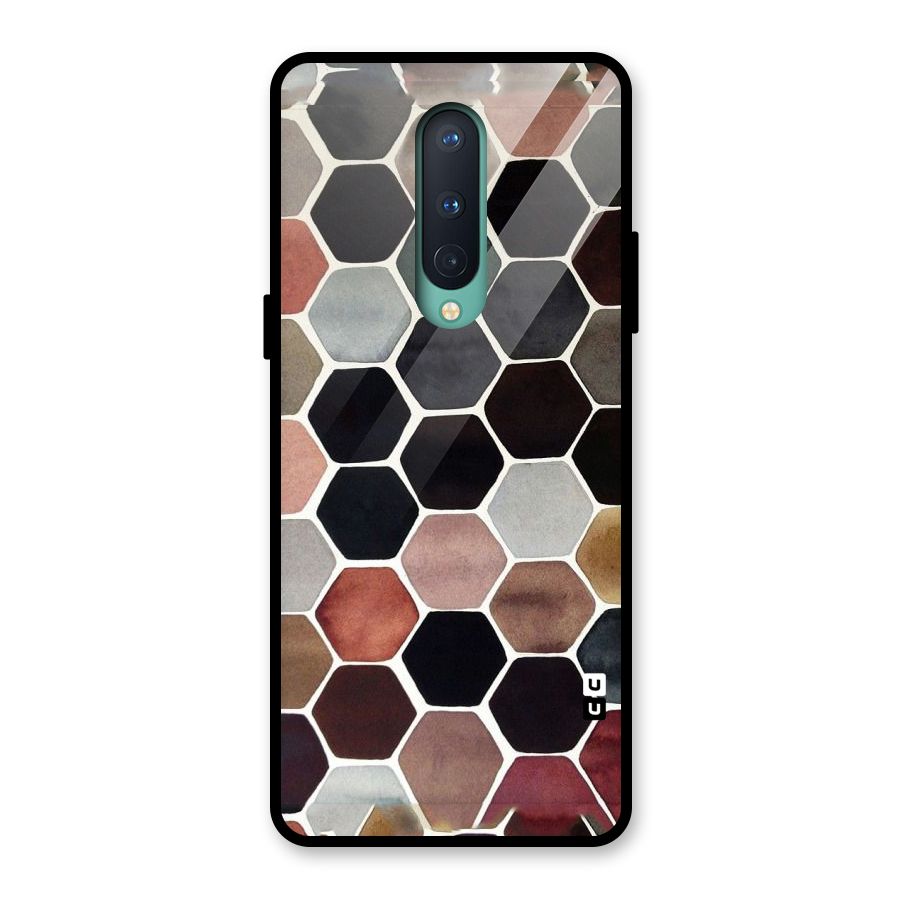 Elite Pastel Hexagons Glass Back Case for OnePlus 8