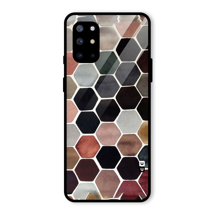 Elite Pastel Hexagons Glass Back Case for OnePlus 8T