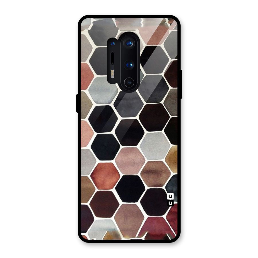Elite Pastel Hexagons Glass Back Case for OnePlus 8 Pro