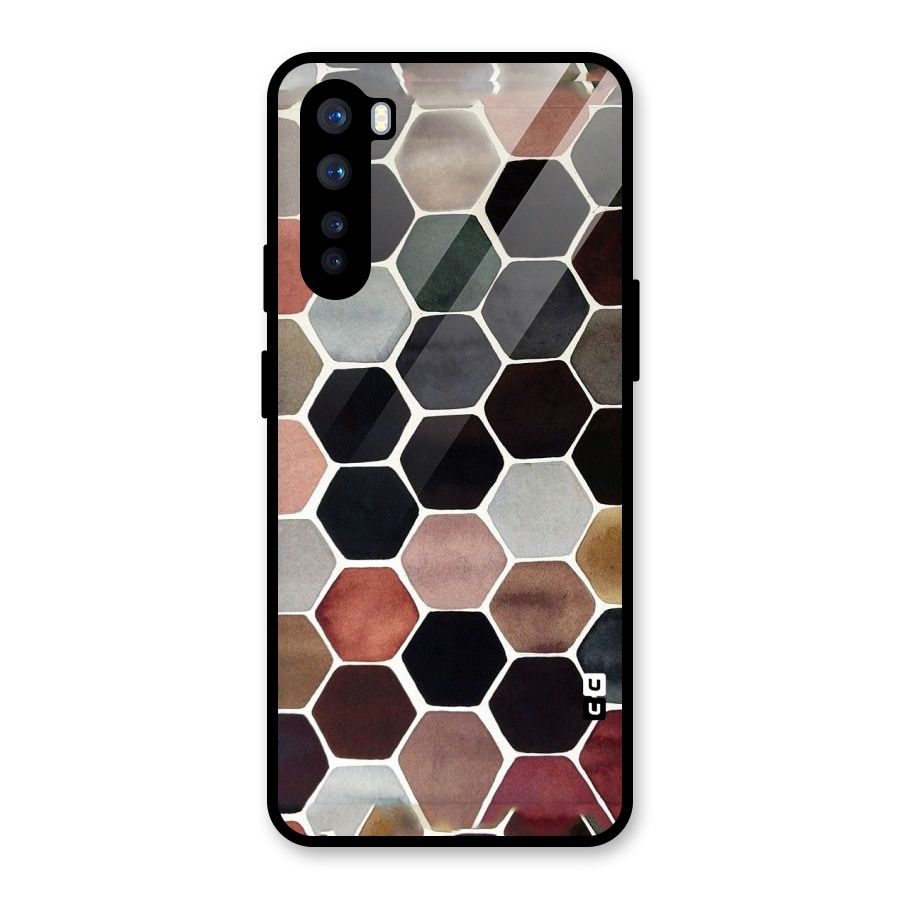 Elite Pastel Hexagons Glass Back Case for OnePlus Nord