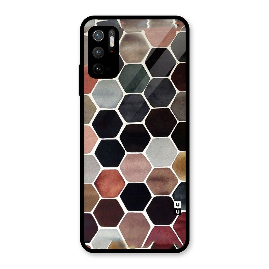 Elite Pastel Hexagons Glass Back Case for Poco M3 Pro 5G