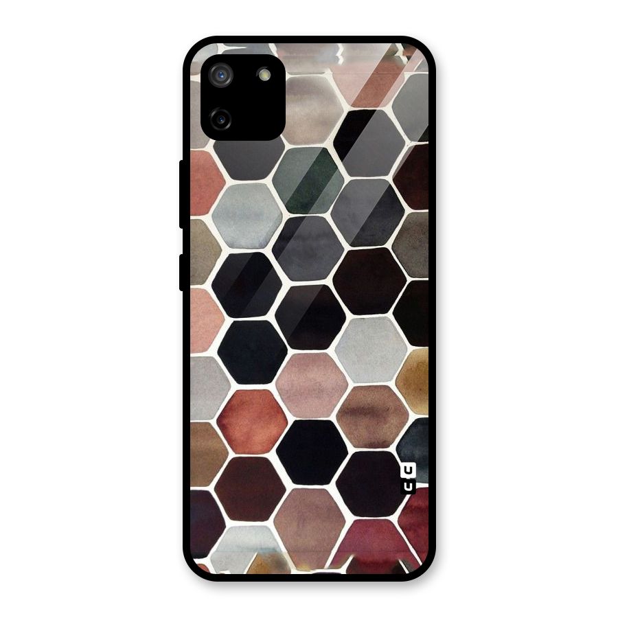 Elite Pastel Hexagons Glass Back Case for Realme C11