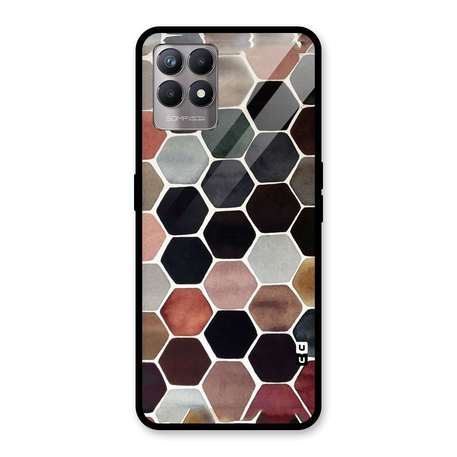 Elite Pastel Hexagons Glass Back Case for Realme Narzo 50