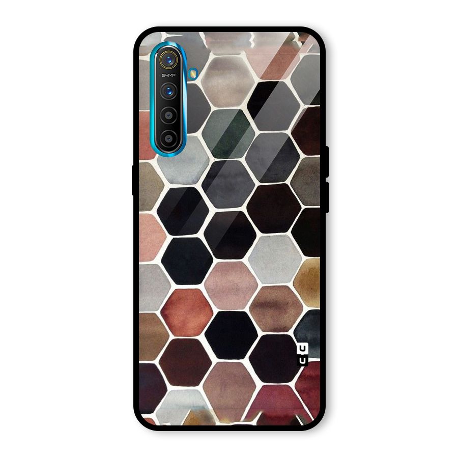 Elite Pastel Hexagons Glass Back Case for Realme X2