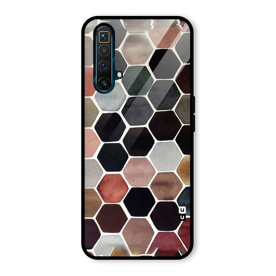 Elite Pastel Hexagons Glass Back Case for Realme X3