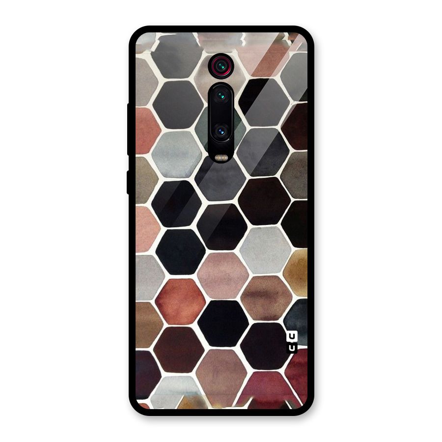 Elite Pastel Hexagons Glass Back Case for Redmi K20