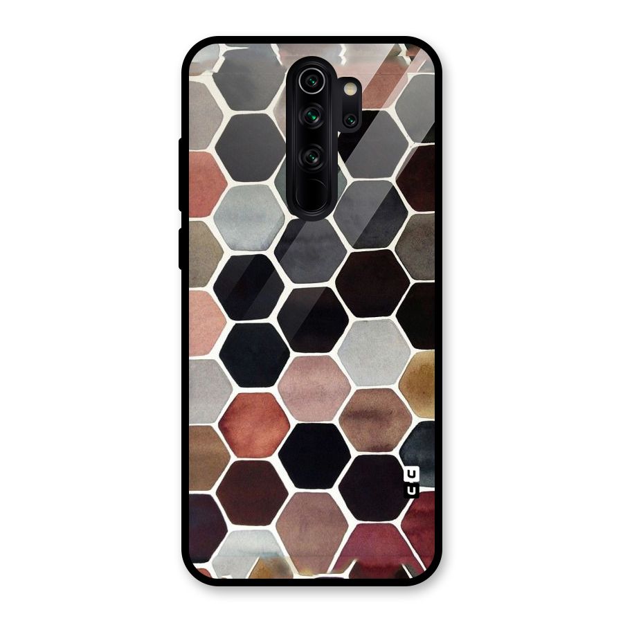 Elite Pastel Hexagons Glass Back Case for Redmi Note 8 Pro