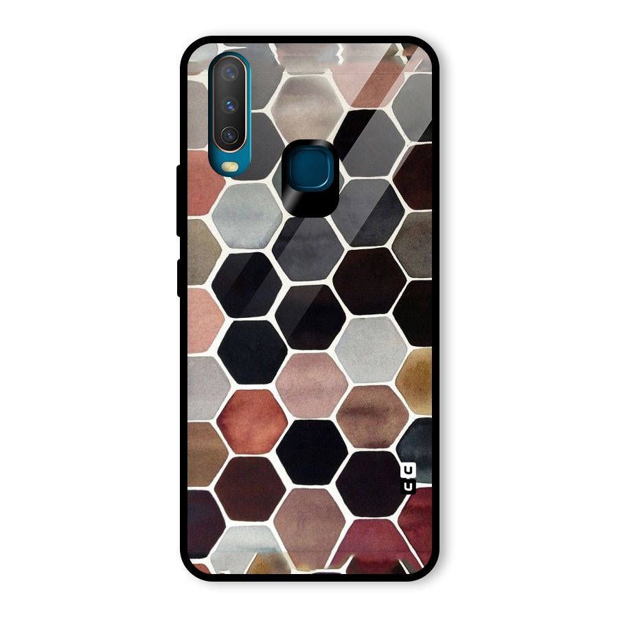 Elite Pastel Hexagons Glass Back Case for Vivo U10