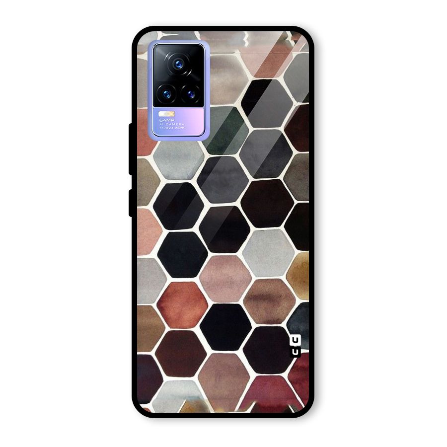 Elite Pastel Hexagons Glass Back Case for Vivo Y73