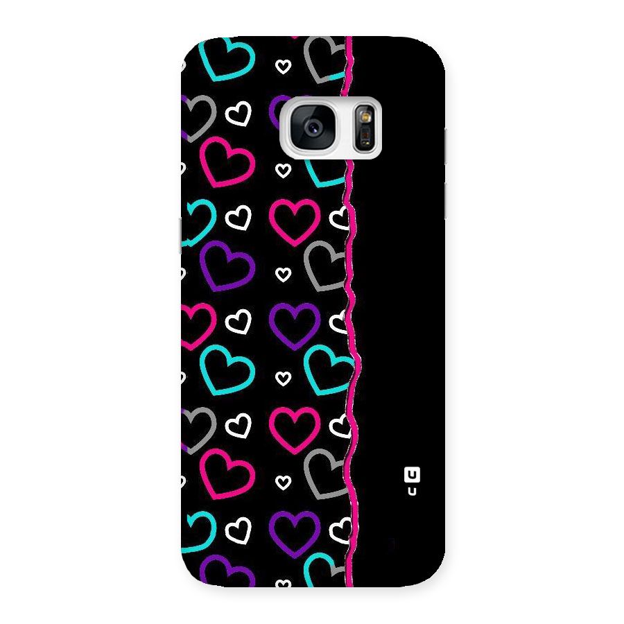 Empty Hearts Back Case for Galaxy S7 Edge
