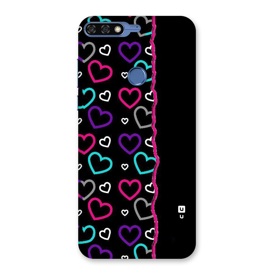 Empty Hearts Back Case for Honor 7C