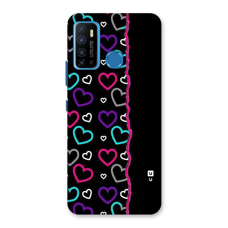 Empty Hearts Back Case for Infinix Hot 9