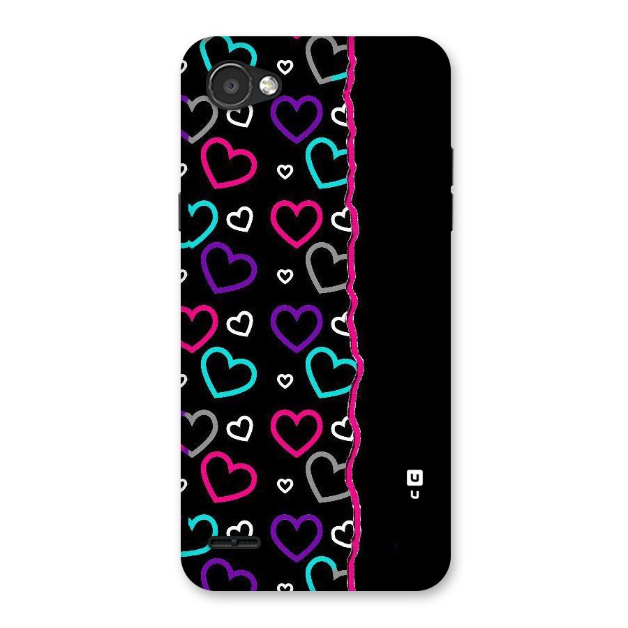 Empty Hearts Back Case for LG Q6