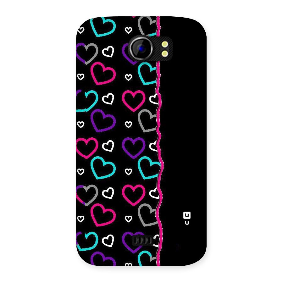 Empty Hearts Back Case for Micromax Canvas 2 A110