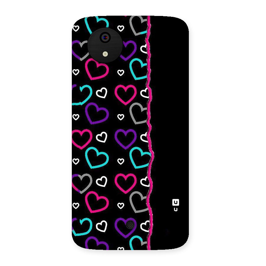 Empty Hearts Back Case for Micromax Canvas A1