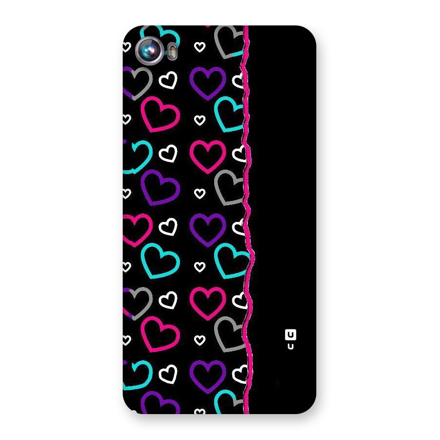 Empty Hearts Back Case for Micromax Canvas Fire 4 A107