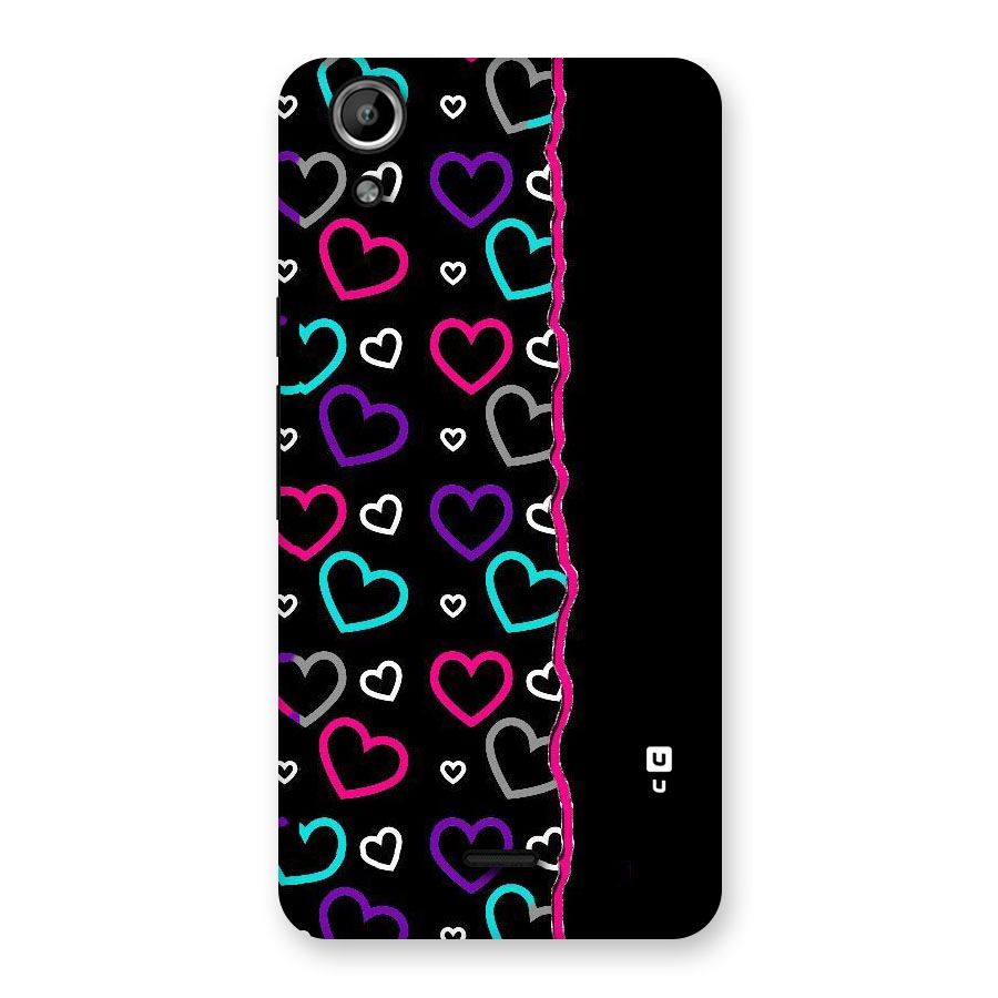 Empty Hearts Back Case for Micromax Canvas Selfie Lens Q345