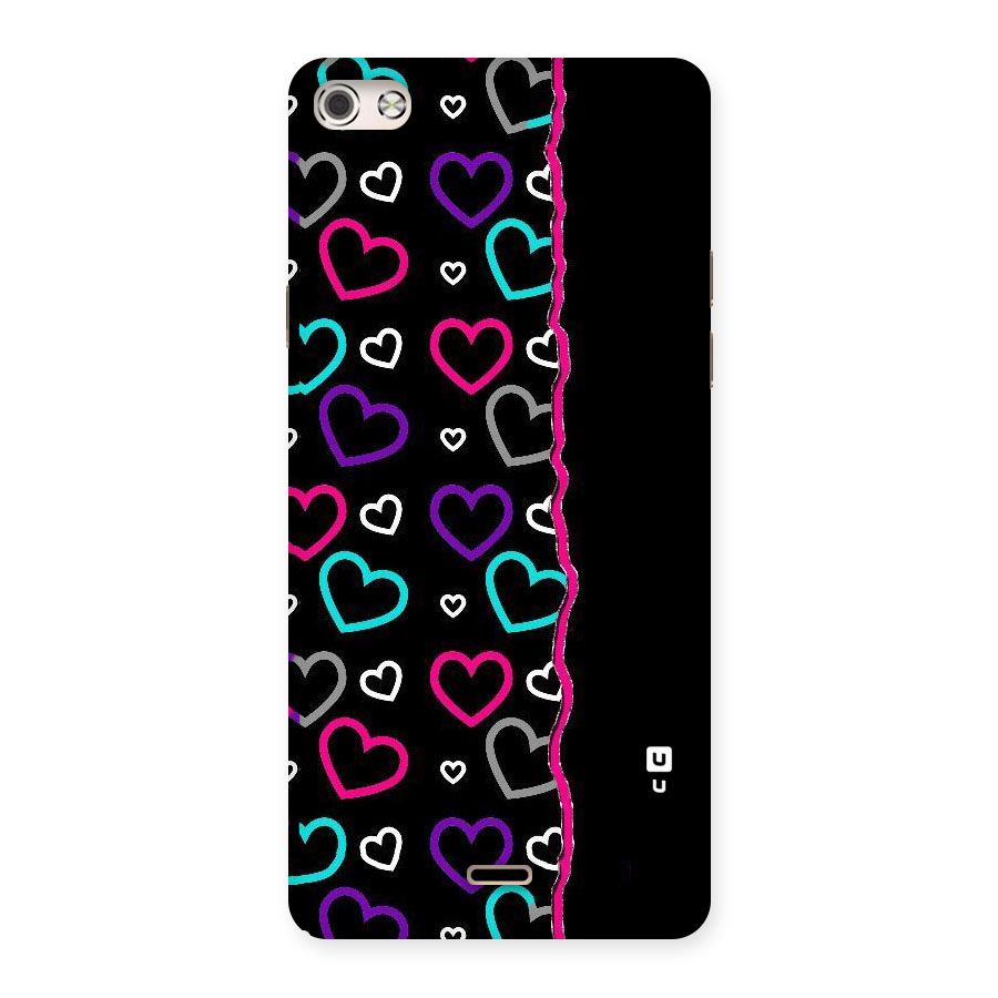 Empty Hearts Back Case for Micromax Canvas Silver 5