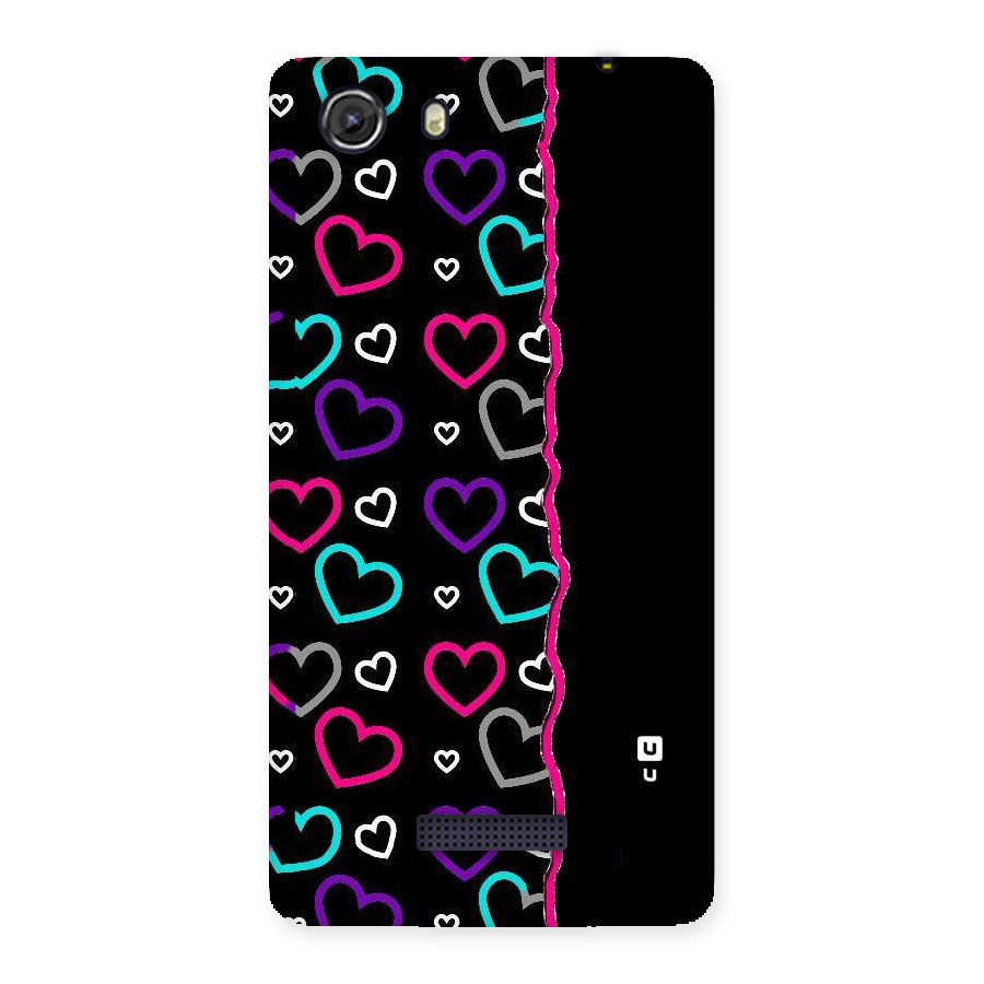 Empty Hearts Back Case for Micromax Unite 3