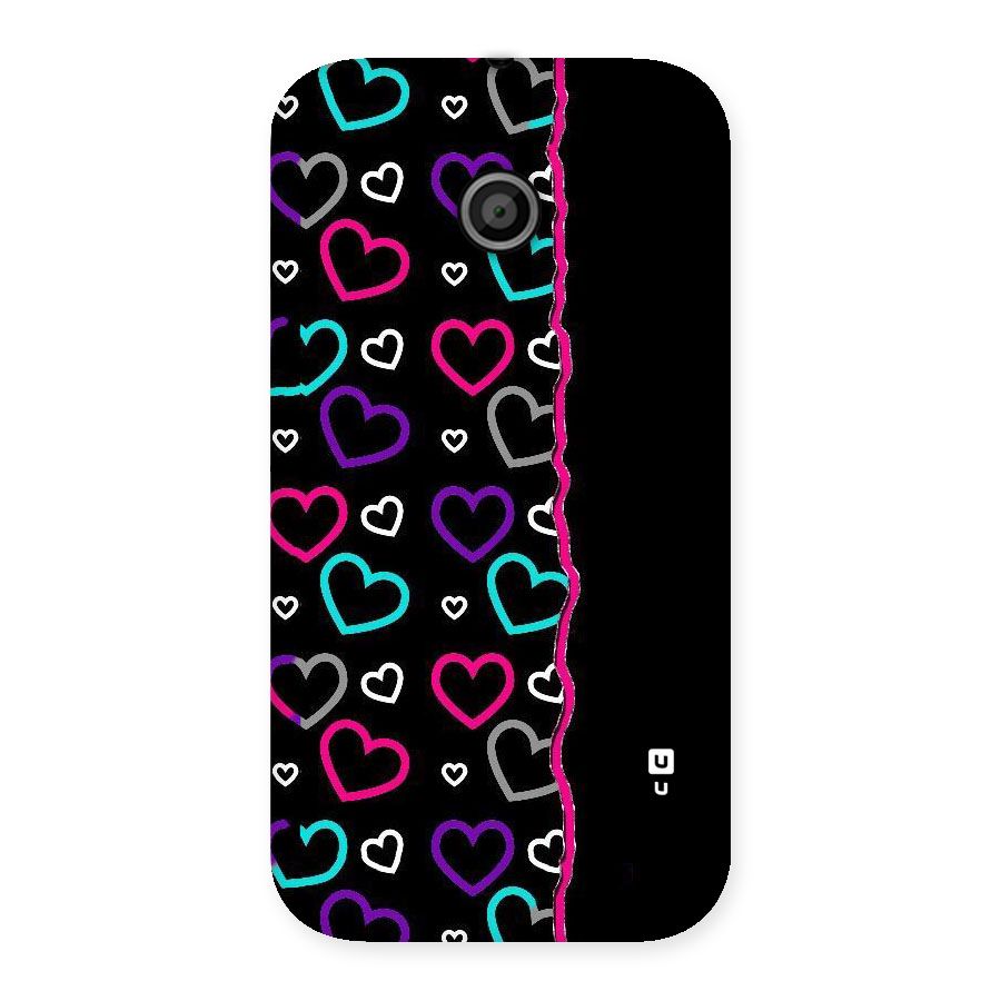 Empty Hearts Back Case for Moto E