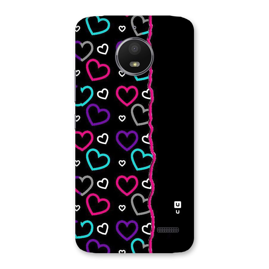 Empty Hearts Back Case for Moto E4