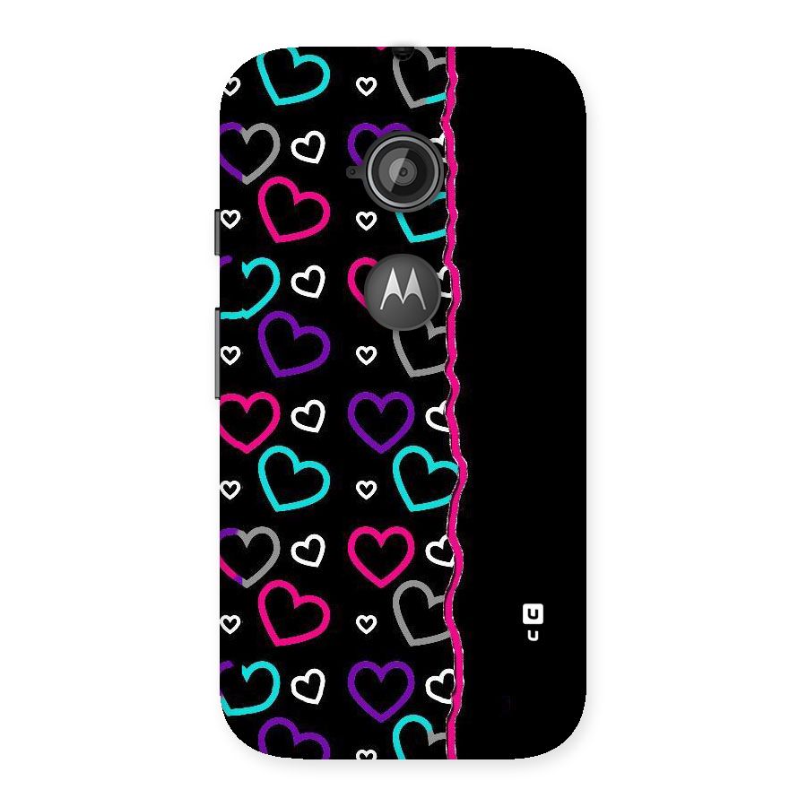 Empty Hearts Back Case for Moto E 2nd Gen