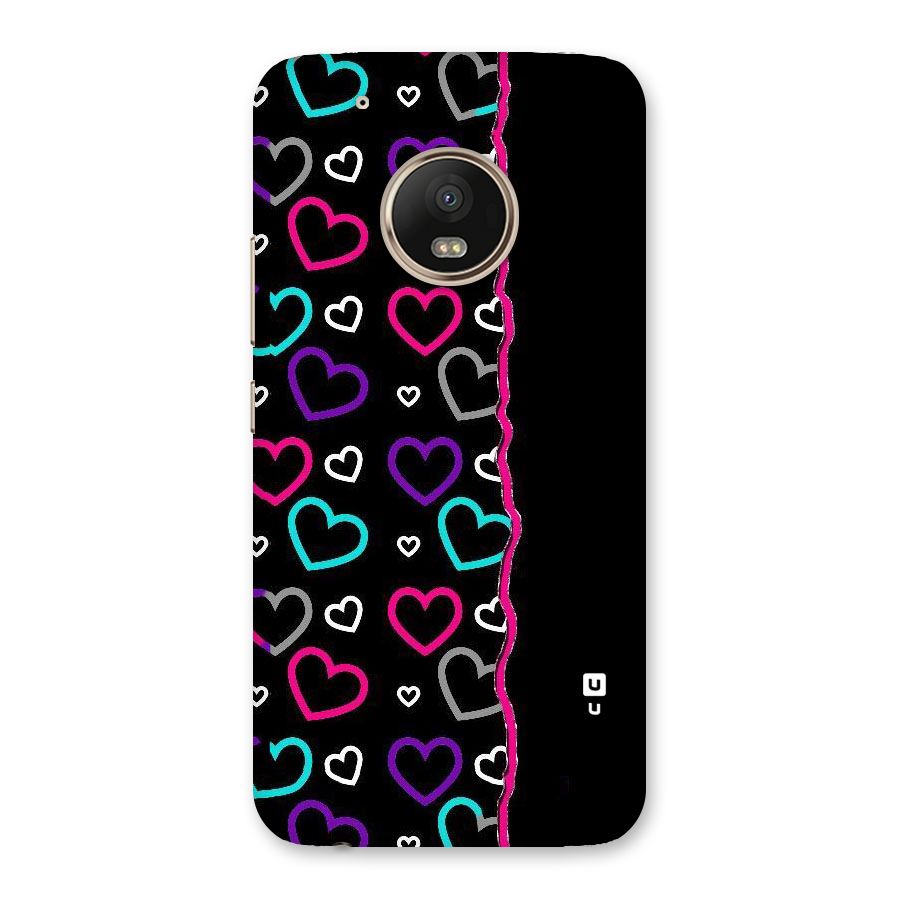 Empty Hearts Back Case for Moto G5 Plus