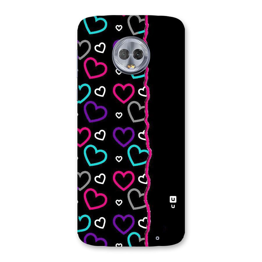 Empty Hearts Back Case for Moto G6 Plus