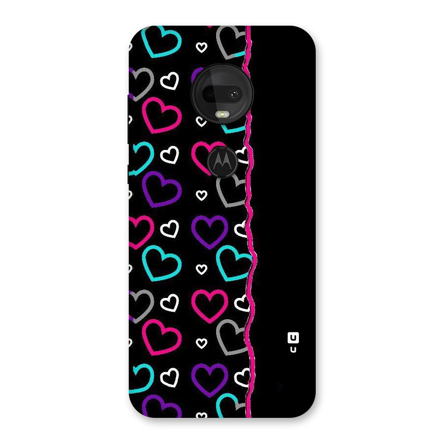 Empty Hearts Back Case for Moto G7