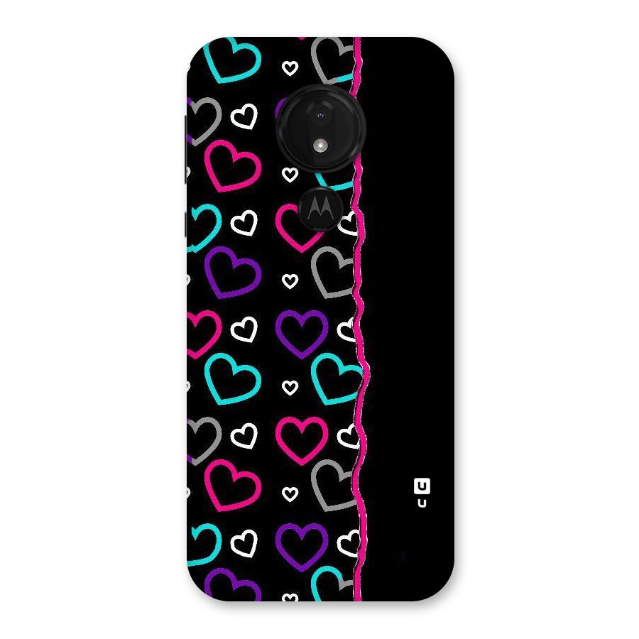 Empty Hearts Back Case for Moto G7 Power