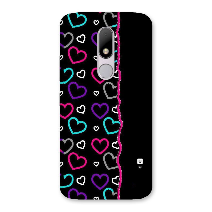 Empty Hearts Back Case for Moto M