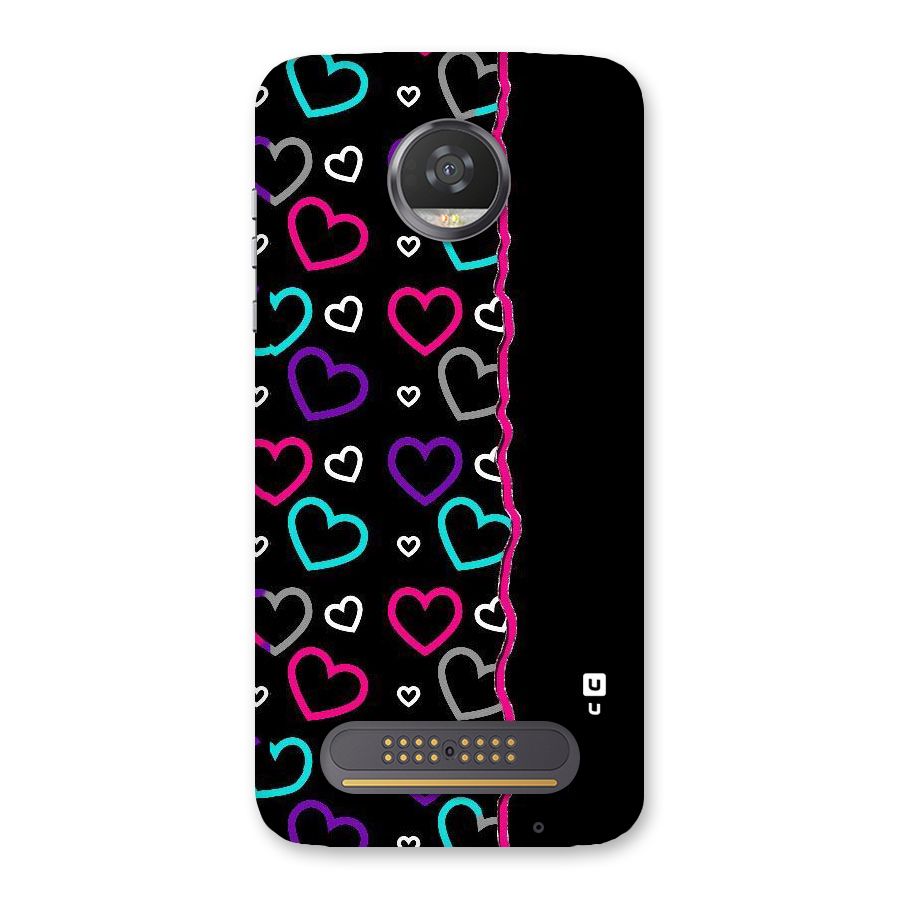 Empty Hearts Back Case for Moto Z2 Play