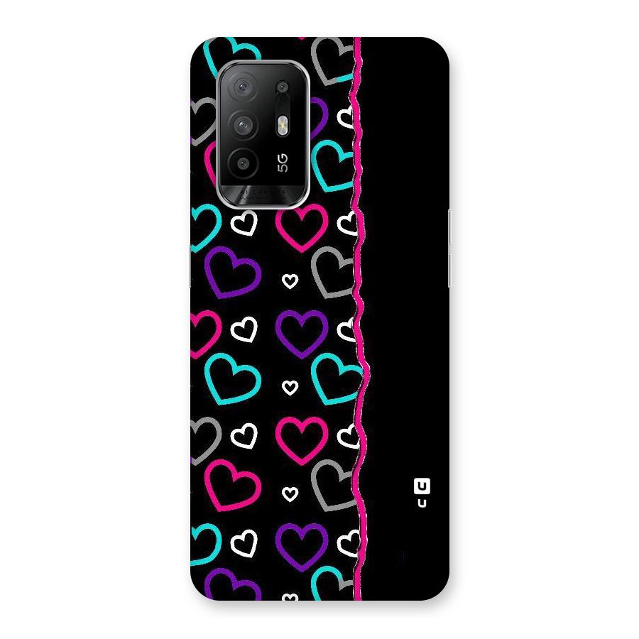 Empty Hearts Back Case for Oppo F19 Pro Plus 5G