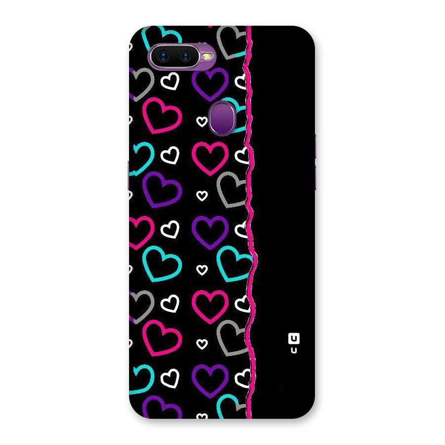 Empty Hearts Back Case for Oppo F9