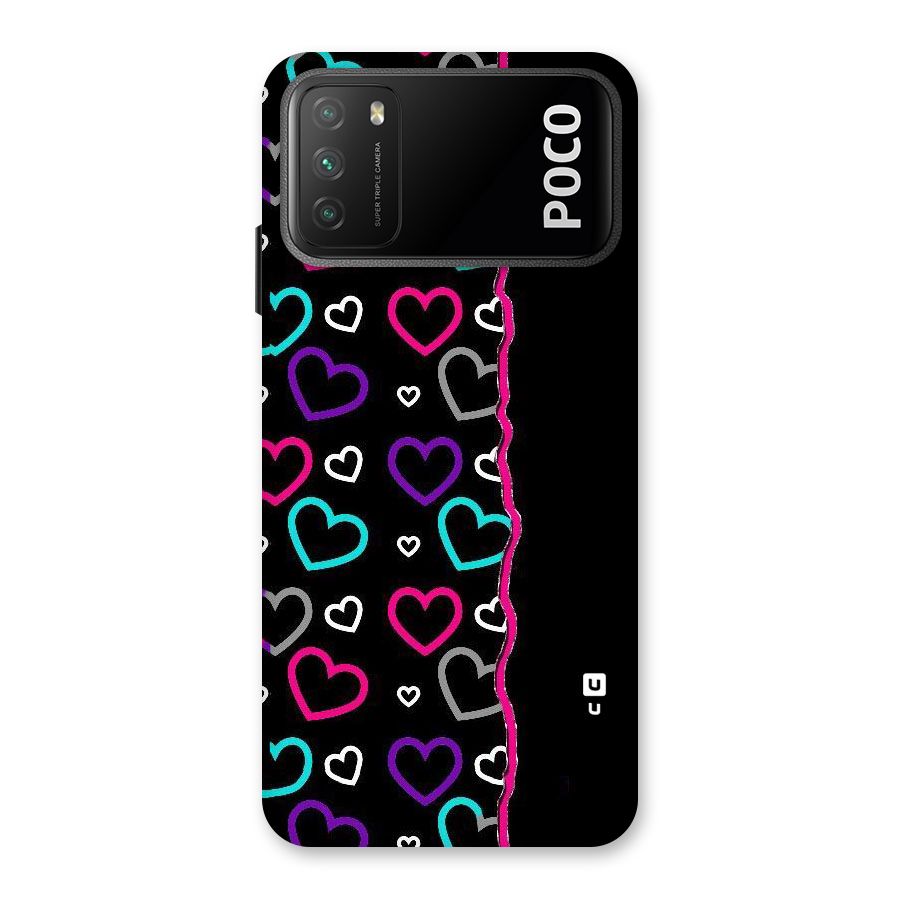 Empty Hearts Back Case for Poco M3