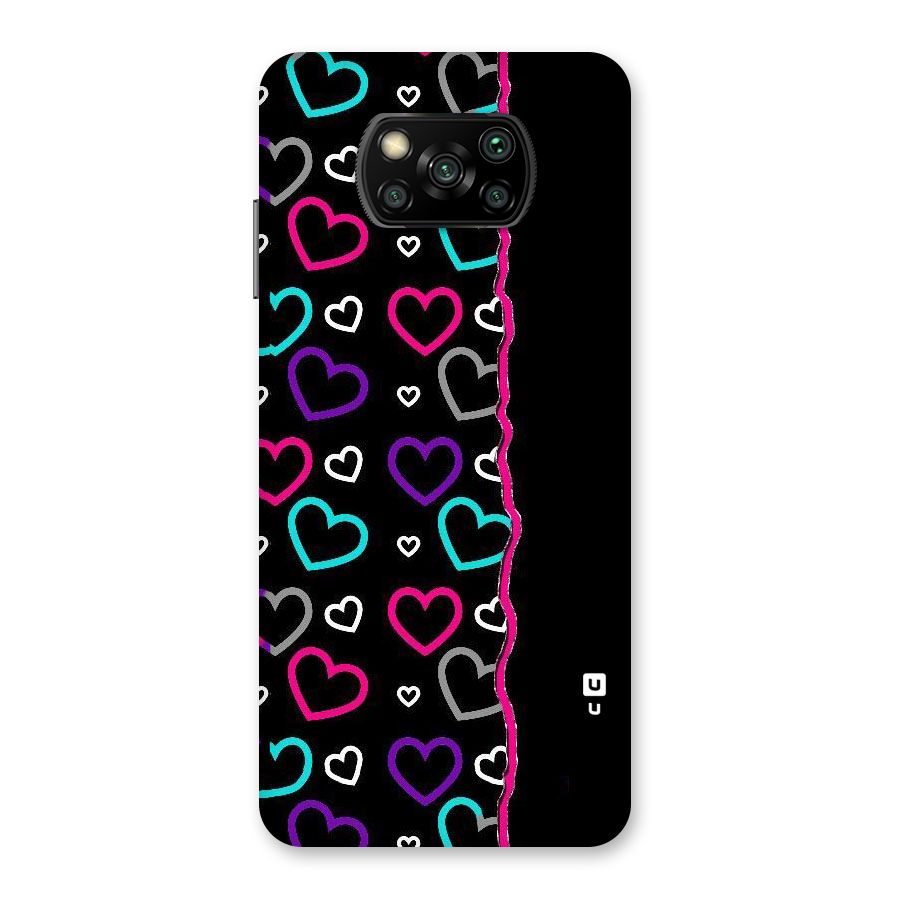 Empty Hearts Back Case for Poco X3