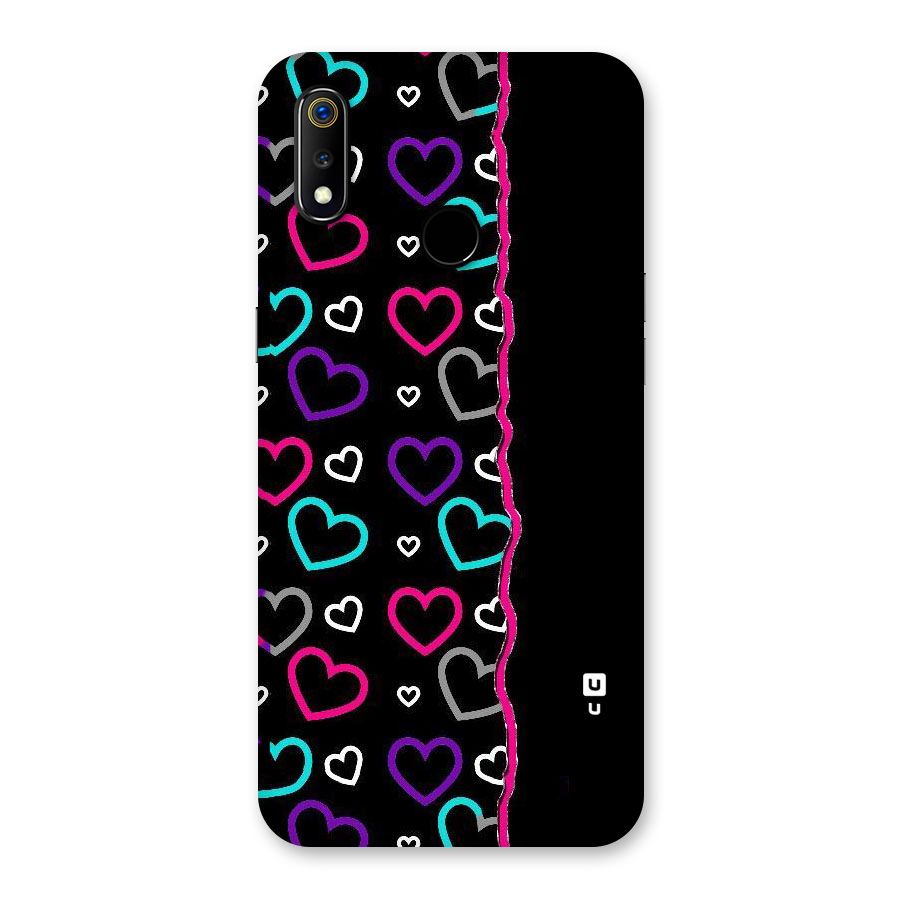 Empty Hearts Back Case for Realme 3