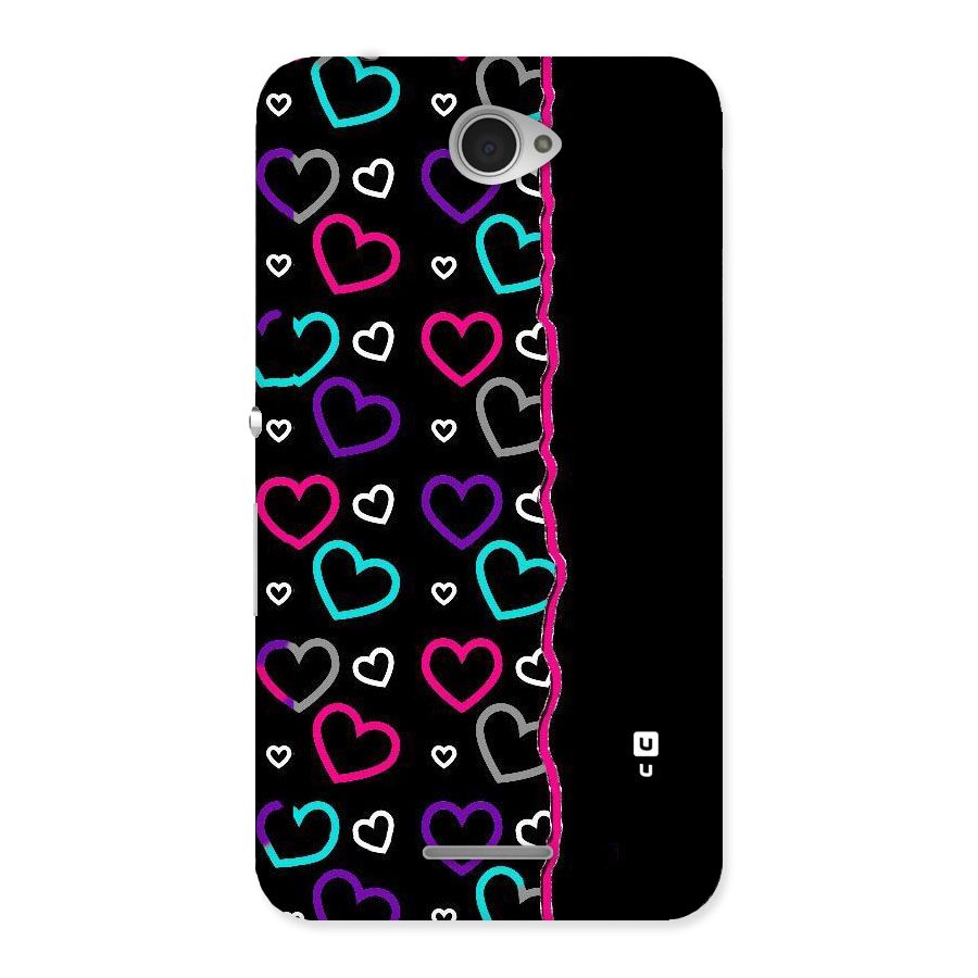 Empty Hearts Back Case for Sony Xperia E4