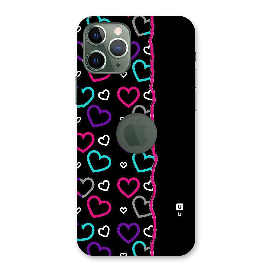 Empty Hearts Back Case for iPhone 11 Pro Logo  Cut