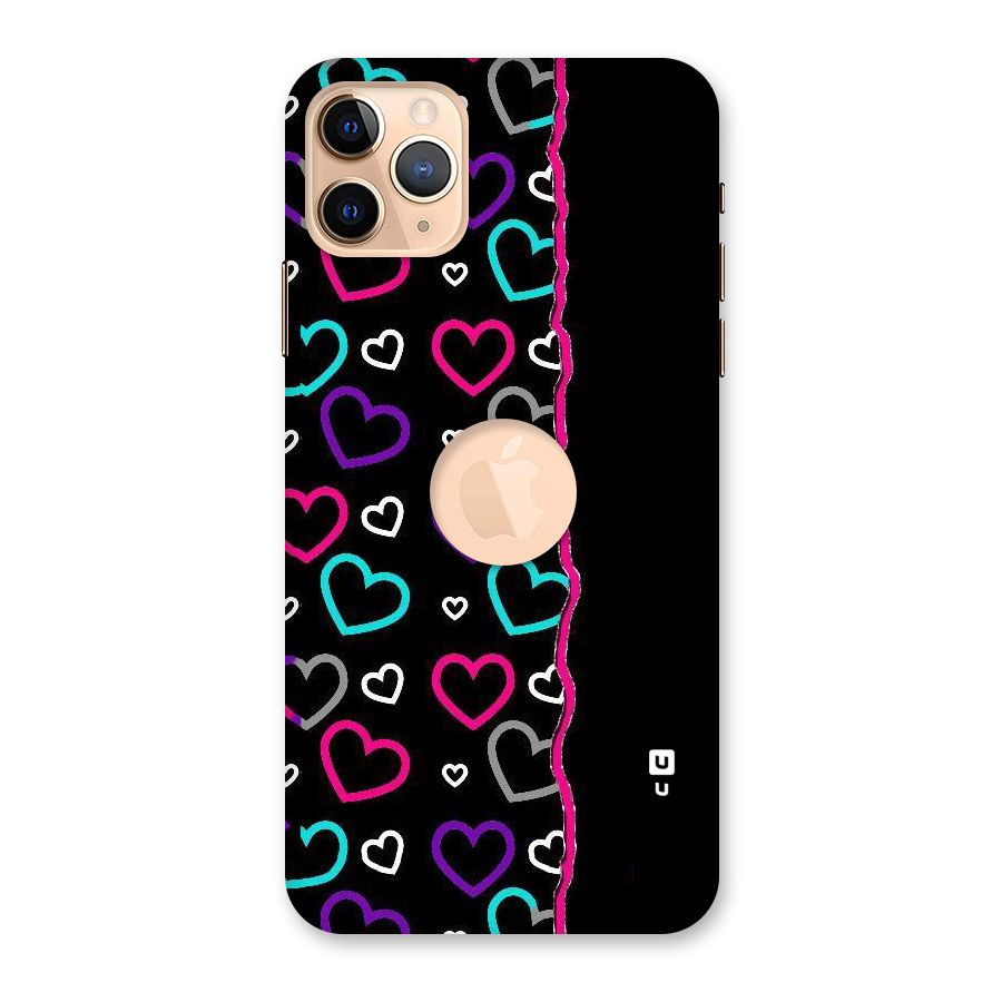 Empty Hearts Back Case for iPhone 11 Pro Max Logo Cut