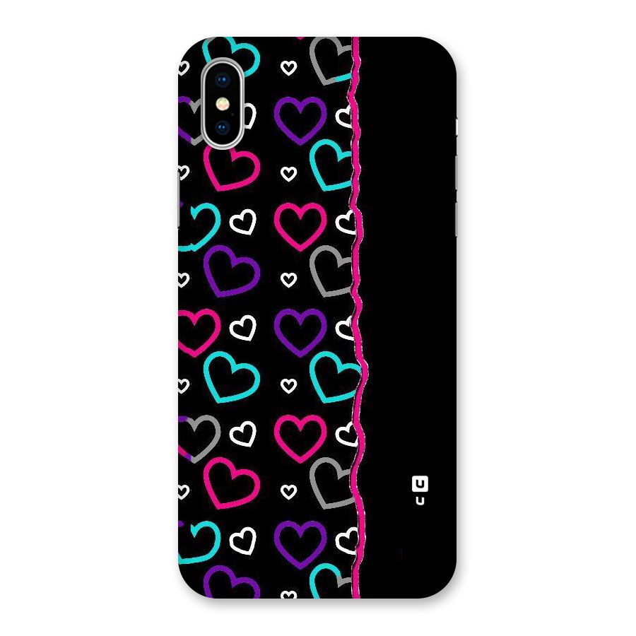 Empty Hearts Back Case for iPhone XS