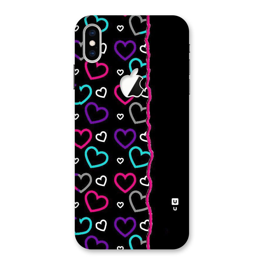 Empty Hearts Back Case for iPhone XS Max Apple Cut